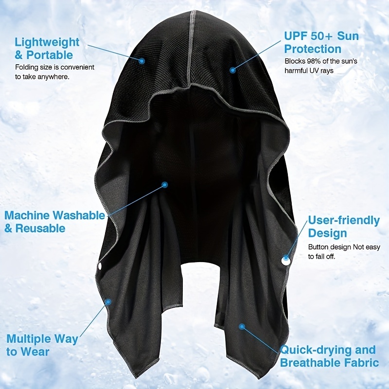 Outdoor Sport Hoodie - Asciugamano con cappuccio rinfrescante Spiaggia Campeggio