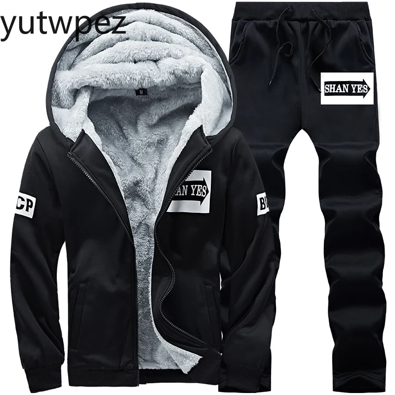 Outdoor Sport Hoodie - Completo Invernale da Uomo Plus Size