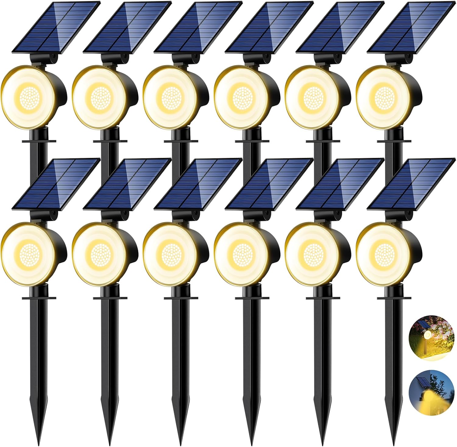Outdoor Spotlight - Faretti Solari da Esterno Impermeabili, Luci